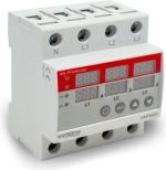 Skaitmeninė viršįtampių ir perkrovos apsaugos relė 3NO 63A AC230V