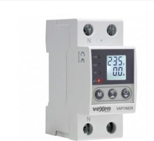 Skaitmeninė viršįtampių ir viršsrovių apsaugos relė su WiFi, TUYA 1LN 63A AC230V